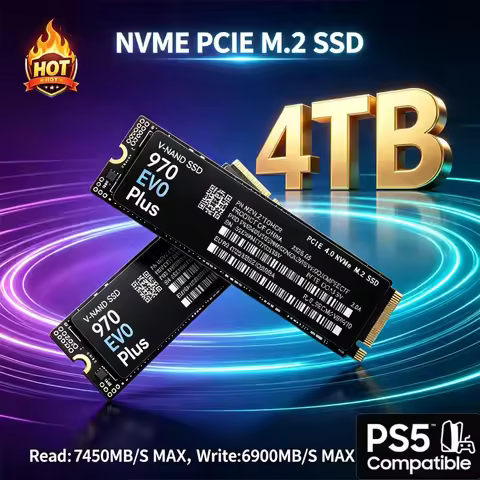 7400MB/s M.2 NVMe SSD 970 EVO Plus PCIe Gen4.0 X4 TLC 3D NAND 1TB 4TB 2280 Internal Gaming Solid Sta