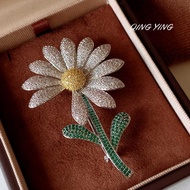 G G-Dragon Same Style Daisy Inlaid Zircon Sunflower Brooch Female Exquisite Luxury All-Match Clothes