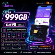 Eastel Prepaid SIM Card 5G Malaysia | Kekal Nombor Lama MNP | Pilih 4 Digit | Pelan Data Murah | Sup