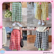 Ready StockSeluar Budak Perempuan Plaid Loose Pants Baby Girl Soft Cosy Kids Pants Gi rl 3-12 Years 
