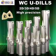 WC 15mm to 40mm Series Indexable U Drill C25 C32 C40 Metal Drill Bits Machinery Lathe CNC Cooling De