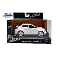 JADA 1:32 FAST & FURIOUS METAL DIE CAST MR. LITTLE NOBODY'S SUBARU WRX STI (WHITE) MODEL COLLECTION 