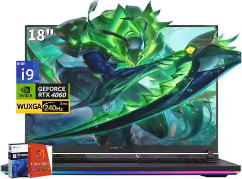 ASUs ROG Strix G18 Gaming Laptop, 14th Gen Intel i9-14900HX, NVIDIA RTX 4060, 18" 240Hz 16:10 WQXGA 