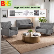 COSTA HIGH BACK SOFA 1+2+3 SOFA SET OFFER GRAND VELVET 1+2+3 Seater Sofa / Sofa Set