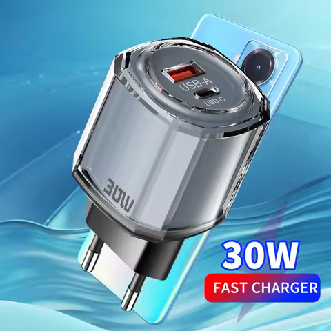 30W USB C Charger PD Type C Fast Charging Charger Power Adapter Portable EU/US Plug Travel Wall Char
