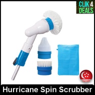 Hurricane Spin Scrubber / Cleaning Tools / 5 in 1 Electric Magic Brush / Sponge / Powder Attack