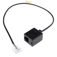 Amon RJ45 to RJ11 Converter Adapter Cable for Multiple Device Telecommunication