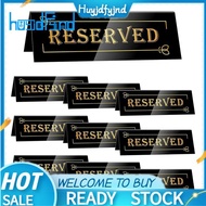 Waterproof Double-Sided 10PCS Acrylic Reserved Table Signs-6x2x1.6 in Table Tent-Seated Space Indica