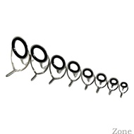 ZONG 8Pcs Fishing Rod  Rings Tip Eye Guide Fishing Rod Guide Repair Building Set