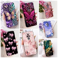 For Motorola Moto E7 Plus Case XT2081-1 Fashion Butterfly Bowknot Soft Silicone Back Cover For Moto 