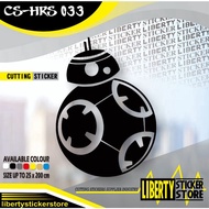 Star Wars BB8 Cutting Sticker | Star Wars BB8 Stickers | Select Color & Sizebebas