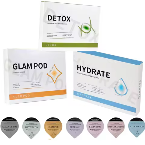 Glam Revive Hydrate Detox Illuminate Kit Pods Serum Facial SPA Serum For Bubble Beauty Machine Facia