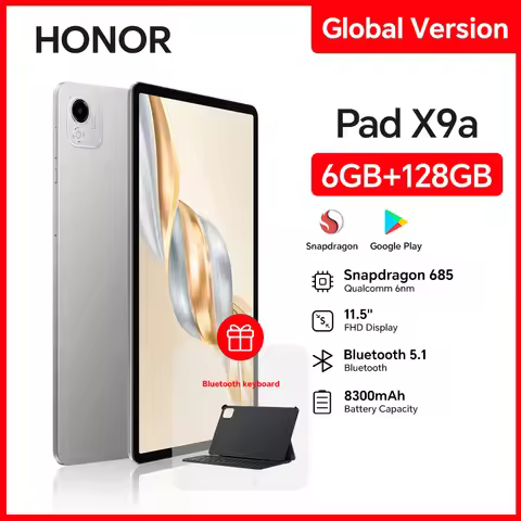 Global Version HONOR Pad X9a 6GB+128GB/8GB+256GB 11.5'' 2.5K 120Hz LCD Screen 8300 mAh Battery 35W S
