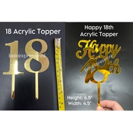 18th Birthday Acrylic Cake Topper
