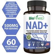Biofinest NAD+ Booster 15000mg Supplement NMN Nicotinamide TMG Resveratrol Anti Aging Metabolism Rep
