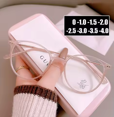 Blue Light Blocking Myopia Eyeglasses Unisex Women Men Finished Prescription Near Sight Glasses Diop