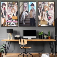 Animation A-Alya S-Sometimes Hide Your Feelings R-Russian Poster Art Print,No Frame Canvas Painting 