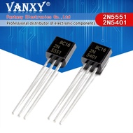 100pcs Transistor 2n5551 2n5401 5551 5401 To92 50Pcsx 2n5401 5