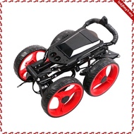 leipupa Golf Push Cart Versatile Foldable Aluminum Alloy Quick Fold Professional 4 Wheel Golf Trolle
