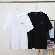 T-shirt Prada/T-shirt Prada bercorak, T-shirt lelaki dan wanita, T-shirt longgar, T-shirt kasual, T-