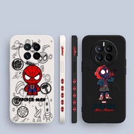The Avengers Miles Spiderman Side Printed Liquid Silicon Phone Case For HUAWEI Mate 40 30 20 10 P50 P40 P30 P20 P10 Nova 3E 4E Pro Plus Lite 2018 5G