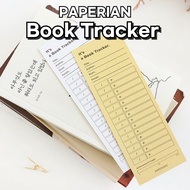 PAPERIAN Book Tracker Bookmark Set - 12 Sheets for Organized Reading Goals (230gsm Thick Paper)
