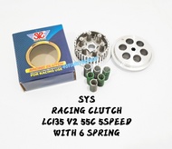 SYS RACING CLUTCH WITH 6 SPRING LC135 LC 135 4S 5S 55D 55C 5YP ES 2S4 2S42 5 5 CLUTCH PALTE HYPER CL