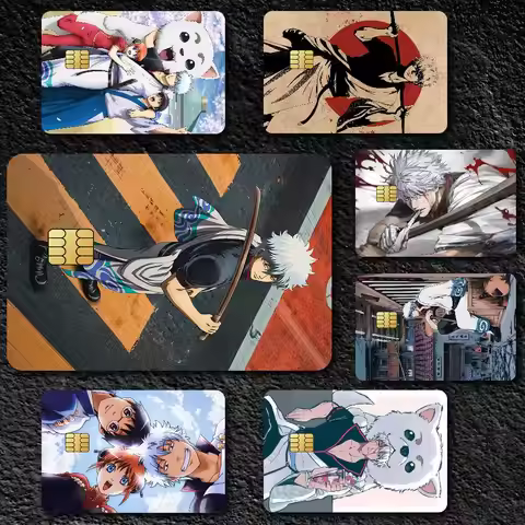 Anime G-Gintama Credit Card Skin Stickers for Bank Card Bus Metro Card Sticker Waterproof Gift