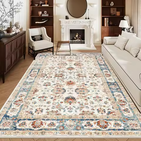 Bohemian Style Rugs for Bedroom Large Carpet Living Room Decoration Retro Carpet Fluffy Soft Lounge