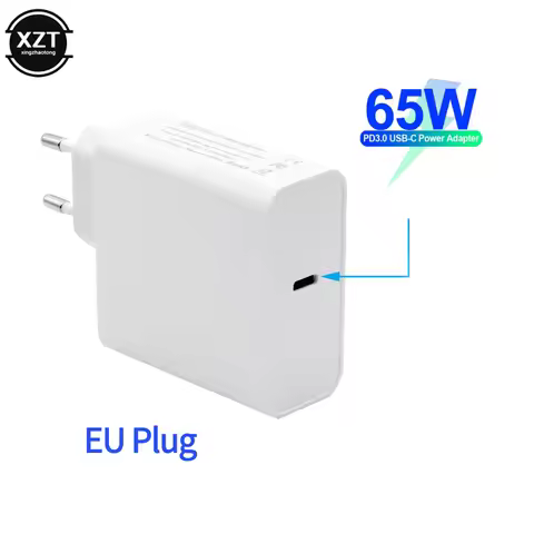 PD 65W Laptop Charger USB Type C Charger 20V3.25A Fast Charger Adapter US EU for Apple MacBook Air i