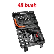 Mesin Bor Listrik Mini Modern Baterai  47 Pcs Obeng Set Lengkap Porteble Multifungsi Perkakas Alat Pertukangan Murah 4 2 V Tanpa Kabel Cordless Screwdriver