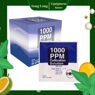Combo of 5 packs of TDS 1000 ppm HM Digital calibration solution - Korea, 20ml/pack