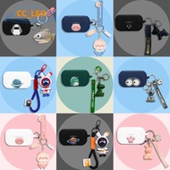 For Technics EAH-AZ80 Case Cartoon Rabbit Piggy Cute Astronaut Keychain Pendant Technics EAH-AZ80 Si