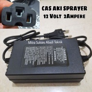 Original Cas Aki Sprayer Elektrik 2 Ampere Charger Aki Sprayer 12Volt