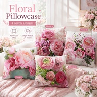 Ink Floral Pillowcase 45x45cm Throw Pillow Cover 1pc 4pcs