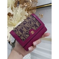 Bonia original mono maroon Small Wallet
