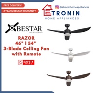 Bestar RAZOR 46" l 54" 3-Blade Celling Fan with Remote