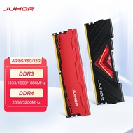 JUHOR Memoria Ram DDR3 8G 4G 1866 1333 1600MHz DDR4 16G 32G 2666 32000MHz Udimm Dimm Desktop Memory