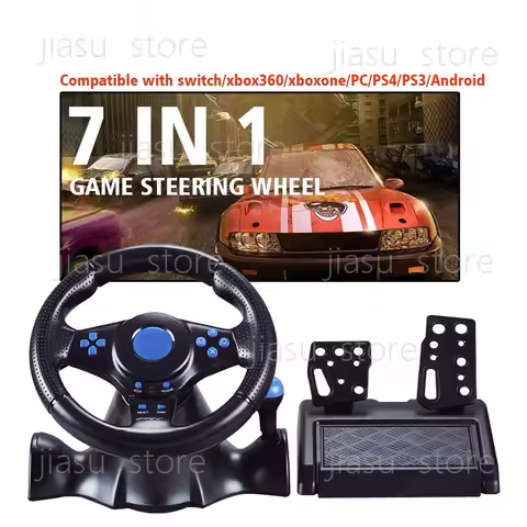 Applicable switch/xbox one/360/PS4/PS2/PS3/PC racing game seven-in-one steering wheel
