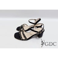 Small Leaf Shoes Shoes (20015 Black) [Hot Sale Praise] GDC Elegant Metal Chain Thick Heel Roman Sand