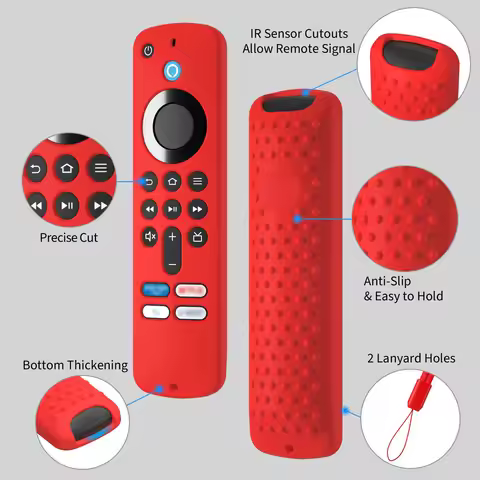 For PA38CA Fire TV Alexa Voice Remote (released in 2024), Dotted Texture Remote Silicone Protective