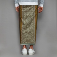 [Top] Sarung BHS Classic Gold Motif Jacquard Songket Hijau Olive