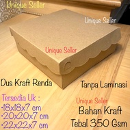 [Fill10] Box Rice KRAFT Lace R8 R10k R10b 18x18x7 20x20x7 22x22x7cm/Box Box Rice Box Uk 18 20 22 KRAFT Lace 350 Gsm/Box Box Hampers Cake Bread Celebration 18x18 20x20 22x22 x 7cm