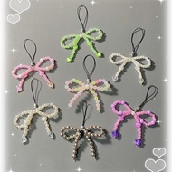 GANTUNGAN Mini Ribbon Bag Charm - Mini Ribbon Bead Keychain Bag Hanger