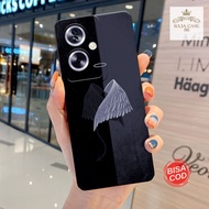 HP Latest Oppo A79 5G Case - Rajacase - cellphone casing - OPPO A79 5G - Black and White Softcase Mo