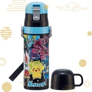 【Direct from Japan】Skater 2WAY Stainless Steel Water Bottle with Cup for Kids Pokémon 430ml