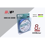 joran EXP EMO 8X 300m Jigging Braided Fishing Line Ultra Sensitive Smooth Thin Strong PE Multifilame