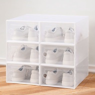 [SG STOCK] Transparent White Shoe Storage Box Home Storage