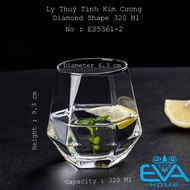 Deli 320ML Diamond Shape Wiskey Glass Mugs Deli ES5361-2