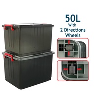 Abbaware Storage Box 50 Litre /Kotak Simpanan dengan roda/Storage Box with wheels/ Bekas Simpanan /Storage container